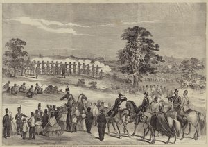 Volunteers Sham Fight i Camden Park, Chislehurst, försvarsstyrkans andra position